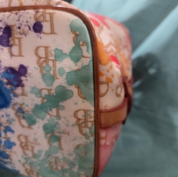 Dooney & Bourke Splatter Paint Signature Drawstring Bucket Bag - Picture 6 of 11